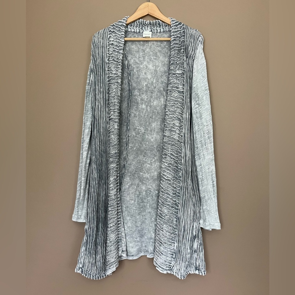 {Zenergy by Chico's} Textured Draped Open Front Cardigan - Womens Large